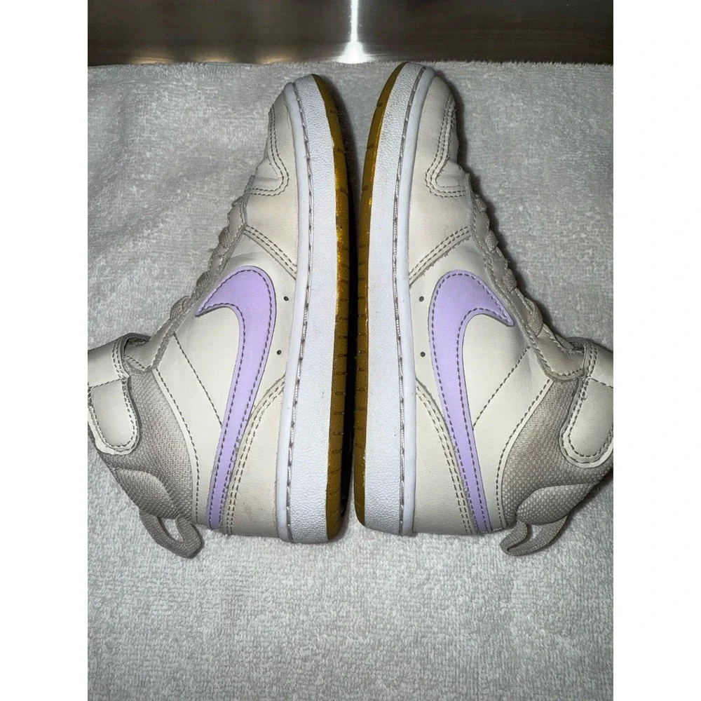 Nike Court Borough Kids Size 12C Mid 2 Lilac Sneakers‎